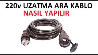 Topraklı ara kablo nasıl yapılır Seyyar uzatma elektrik ara kablosu prizi nasıl yapılır bağlanır [upl. by Rabiah]