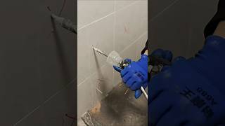 Tile hollow repair process  good tools and machinery make the job easy [upl. by Schenck]