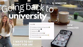 UNI  5 ways to get ready for the NEW SEMESTER  5 Semester  Studium  Tipps [upl. by Anawal482]