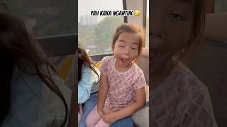 Yah Kaka ngantuk 🤣 funny ancol badutlucu bocil bocillucu dufan di kereta gantung [upl. by Annid734]