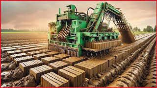 Red Clay Brick Production Line Making Million Brick in Factory  Amazing Clay Brick Making Process [upl. by Dragone]