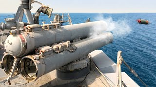 US Navy Firing the Powerful MK46 Torpedoes in Middle of the Sea [upl. by Okramed]