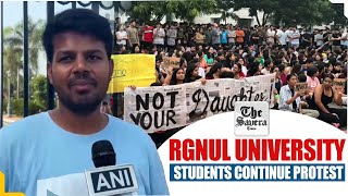 Patiala Punjab RGNUL University students continue protest [upl. by Aerb505]