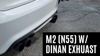 BMW M2 N55 w Dinan Exhaust  Revs Driving 3rd Person [upl. by Lrak]