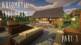 Minecraft  Automatic Tree Farm Birch Spruce Oak Wood Java 120 Tutorial  Part 1 Farm [upl. by Selohcin]