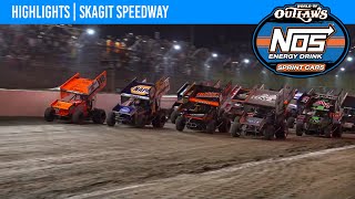 World of Outlaws NOS Energy Drink Sprint Cars  Skagit Speedway  August 31 2023  HIGHLIGHTS [upl. by Annaiuq993]