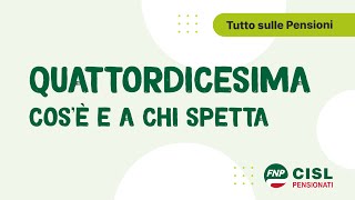 Quattordicesima mensilità cosè e a chi spetta [upl. by Sulrac]