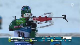 DOROTHEA WIERER 20 secSchießen Pokljuka Sprint 2018 [upl. by Ming]