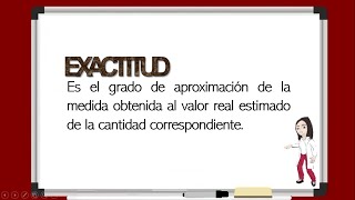 Física I  Tema 125 Diferencias entre los conceptos de Exactitud y Precisión [upl. by Aneg]