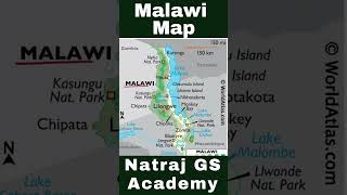 Malawi Map mapping currentaffairs shorts [upl. by Salvidor]