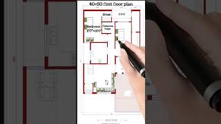 plot size 40×50 first floor plan myhousedesign trending floorplan [upl. by Alvord]