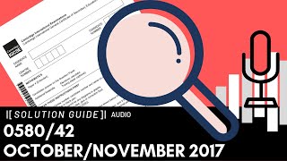 058042 October November 2017 Marking Scheme MS Audio Voice Over [upl. by Helms24]