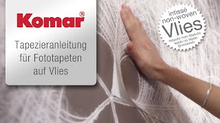 Komar Fototapeten auf Vlies  Tapezieranleitung so einfach ist tapezieren [upl. by Aerdnaz]