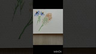 watercolor painting flowerpainting flowerdrawing watercolorpainting [upl. by Amias]