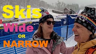 Wide or Narrow skis and the American skier [upl. by Garges]