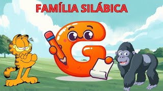 FAMÍLIA DA LETRA G  GA  GO  GU  PALAVRAS COM SÍLABAS [upl. by Lela442]