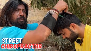 ASMR STREET CHIROPRACTOR 🧑‍⚕️  ASMR HEAD amp BACK MASSAGE BY BENGALI BABA [upl. by Raney]