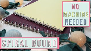 How to Make a Spiral Bound Sketchbook  No Binding Machine Needed  Any Paper [upl. by Etterual]