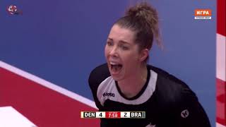 Denmark  Brazil Womens Handball World Championship 2019 [upl. by Robenia]