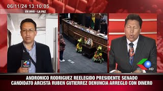 ANDRONICO RODRIGUEZ REELEGIDO PRESIDENTE SENADO CANDIDATO ARCISTA RUBEN GUTIERREZ DENUNCIA ARREGL [upl. by Ahtiek473]