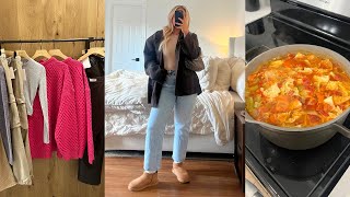 WEEK IN MY LIFE fall mall day closet organization new rooftop plants weight lifting update [upl. by Aniretake]