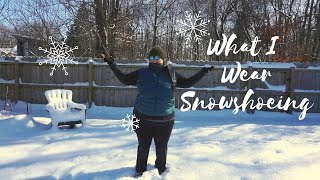 What I Wear to go SnowshoeingPlus Size Outdoors [upl. by Laoj]