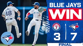 Blue Jays SWEEP series lifted by pair of home runs from Daulton Varsho and Vladimir Guerrero Jr [upl. by Latrina]