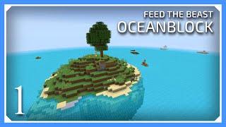 FTB OceanBlock Modpack  Starting FTB OceanBlock  E01  1165 Skyblock Modpack [upl. by Torbert627]