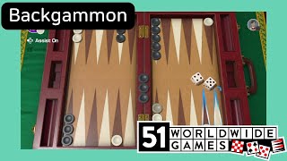 Backgammon  51 Worldwide Games Nintendo Switch Gameplay [upl. by Wrightson]