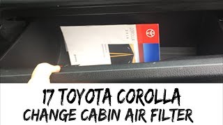 How To Change Replace Cabin Air Filter 2018 Toyota Corolla 17 16 18 [upl. by Kalikow714]