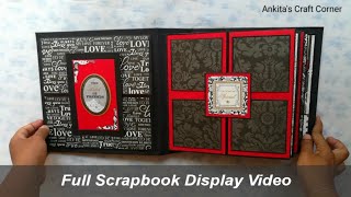 Full Scrapbook Display Video  Scrapbook Ideas  anniversary scrapbook [upl. by Yknarf]