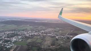 Transavia flight TO7037 PGF to ORY landing part with sunset views 28012024 🇫🇷👨🏼‍❤️‍👨🏽 [upl. by Loren]