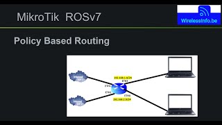 MikroTik RouterOS v7 Policy Based Routing voorbeeld [upl. by Nylsej]