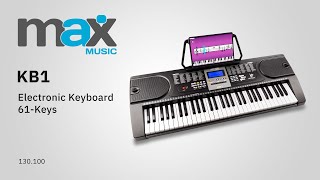 MAX Music KB1 Electronic Keyboard 61Keys  130100 [upl. by Kurland62]