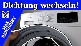 Türdichtung tauschen bei SIEMENS IQ300 Waschmaschine  Dichtmanschette wechseln [upl. by Nortad]