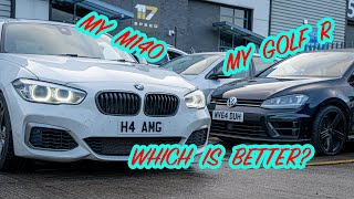 Bmw M140i Vs Vw Golf Mk7 R [upl. by Yelwar351]