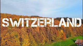 Beautifull Switzerland in autumn airial view of a forest  Kestenholz  with DJI MINI 4 Pro [upl. by Anton]