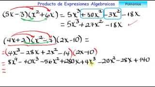 PRODUCTO DE EXPRESIONES ALGEBRAICAS [upl. by Ennovihs99]