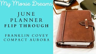 Planner Flip Through  Franklin Planner Compact Vintage Aurora  June Flip  Everyday Carry Planner [upl. by Debera]