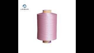 40d36f dty nylon yarn dope dyed yarn nylon yarn pink color knitting for socks [upl. by Cinomod594]