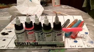 Acrylic marker comparison review of Montana Liquitex Molotow Golden and Liquitex Ink [upl. by Esekram]