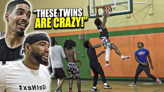 We Hooped With The CRAZIEST TWINS On The Internet amp This Happened 5v5 Basketball [upl. by Meeka]