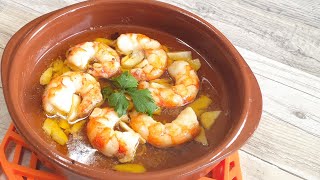 APERITIVO EXPRÉS GAMBAS AL AJILLO EN AIRFRYER KETO [upl. by Sculley]