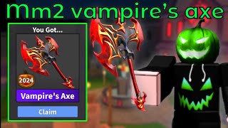 Claiming the VAMPIRES AXE ANCIENT in MM2 [upl. by Laamaj]