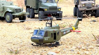 Military WPL B363 Ural Trailer Torro M16 B16KM 116 Helicopter YU XIANG F07 UH1 Huey135 [upl. by Marla974]