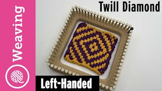 Twill Diamond Potholder  REVERSED  Left Handed [upl. by Yank748]