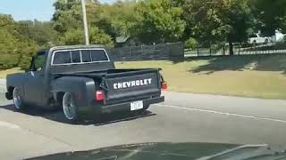 Lowered c10 stepside crusing [upl. by Sekoorb685]