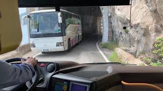 Amalfi Coast Italy Bus Driving Skills 🇮🇹 [upl. by Westhead253]