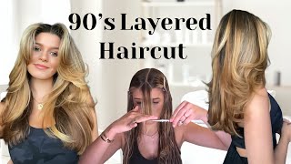 HOW TO CUT VOLUMINOUS LAYERS INTO YOUR OWN HAIR [upl. by Nuncia760]