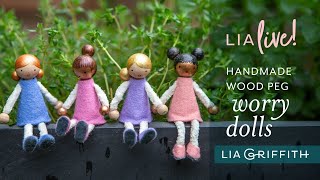 DIY Wood Peg Worry Dolls [upl. by Ordway]